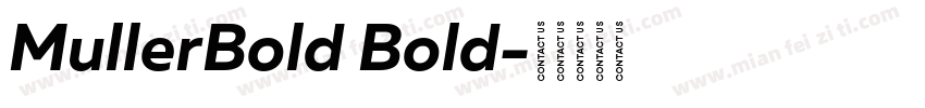 MullerBold Bold字体转换